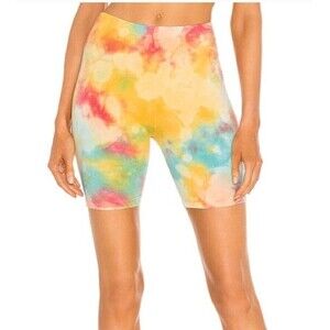 Cotton Citizen Tie Dye Boho Hippie Cotton Stretch Pull On Bike Shorts XS